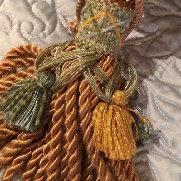 Decorative Bolster Pillow with Fringe and Tassels - Picture 6 of 7